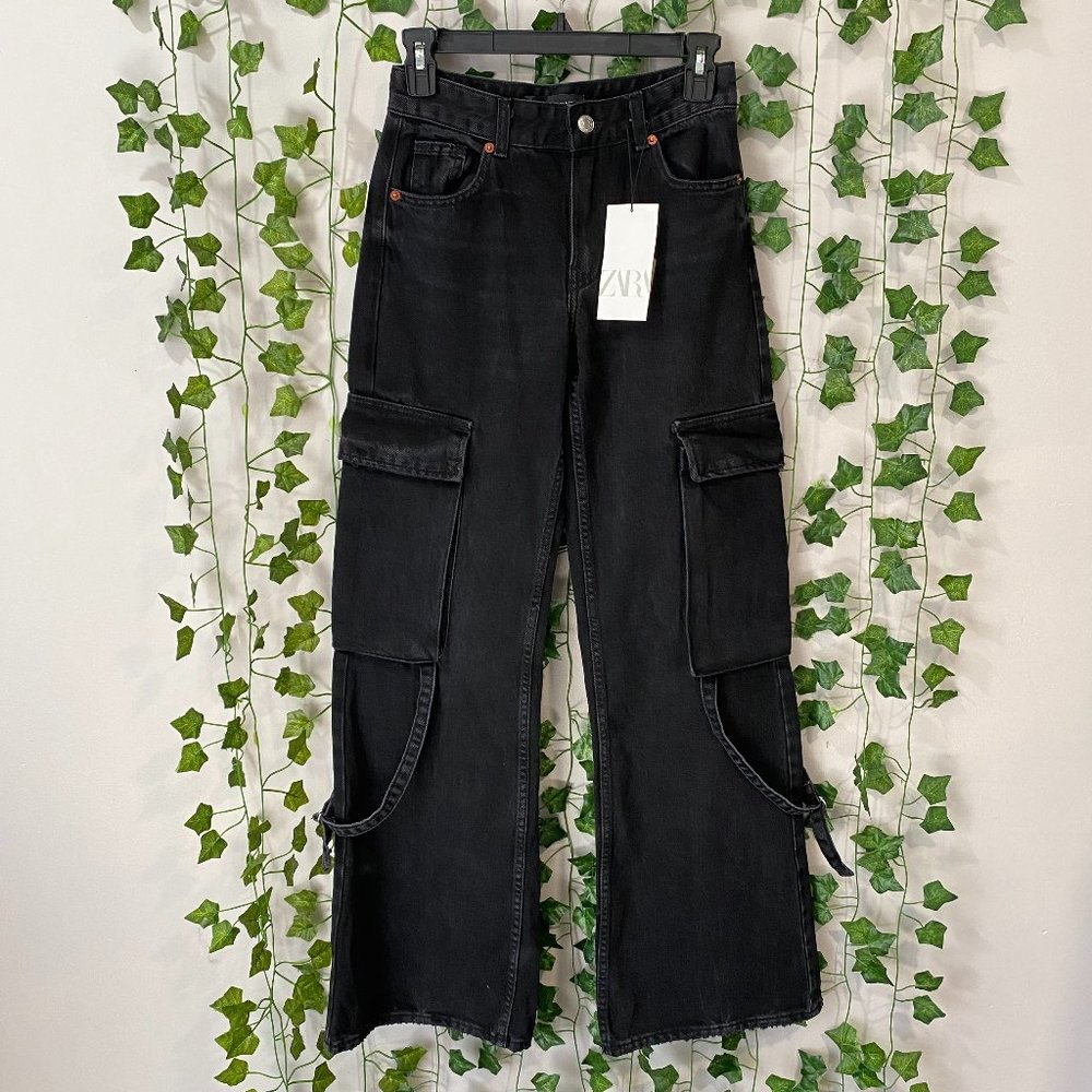 NWT Zara Black Cargo Pants